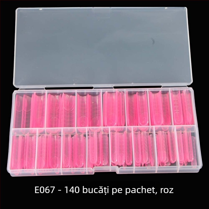 Armură de cristal cu cap plat, 150 de denim roz, armură de extensie, armură de fototerapie, unghii false, manichiură transfrontalieră