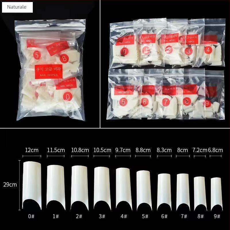 Unghie tip C, unghii false transparente, pungă curbată, plasture pentru unghii cu țeavă de apă, vânzare Amazon