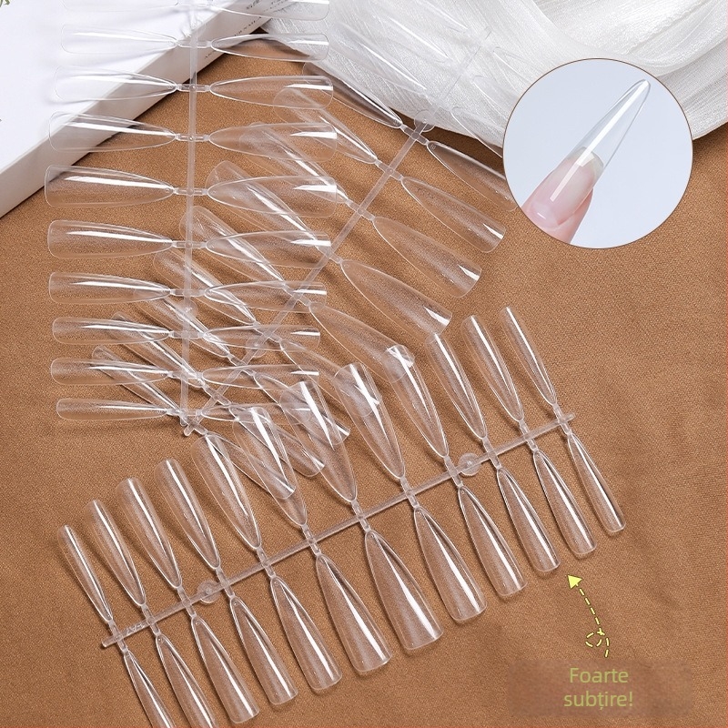 Manichiură pentru unghii, unghii extra lungi și ascuțite, aspect subțire, extensii de unghii ultra-subțiri, fără urme, plasturi pentru unghii fără gravare și șlefuire pentru saloane de unghii