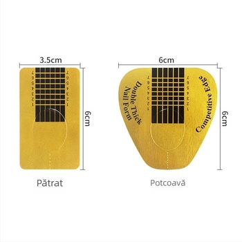 Suport pentru hârtie Nail Art, în formă de potcoavă, dreptunghiular, pentru fototerapie, armură de cristal, extensie, suport auriu pentru unghii, suport pentru deget cu lipici pentru fototerapie 500