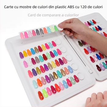 Carte de culori pentru unghii, placă de afișare detașabilă, placă de afișare pentru unghii, carte de afișare portabilă pentru adeziv pentru ojă