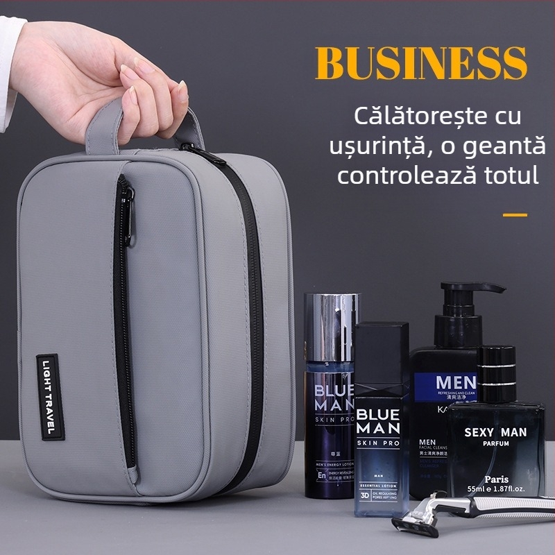 Geantă de toaletă pentru bărbați, de vânzare cu amănuntul, portabilă, multifuncțională, de mare capacitate, impermeabilă, pentru depozitarea cosmeticelor