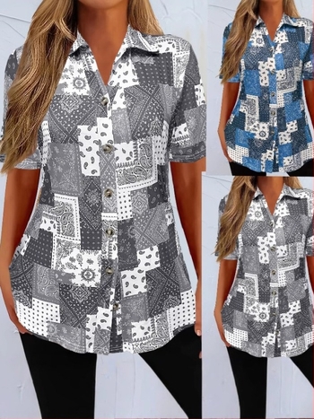 Tricou nou cu imprimeu Paisley, de vânzare fierbinte, pentru femei, de primăvară și vară 2025, cu Amazon Wish, disponibil la Amazon.