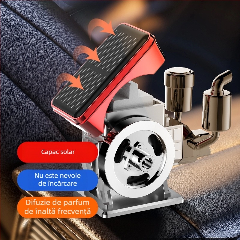 Tractor auto aromaterapie lumină solară senzor parfum de lungă durată accesorii interioare auto mașină noroc ornamente aromaterapie de înaltă calitate