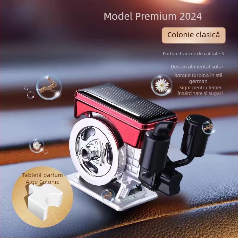 Tractor auto aromaterapie lumină solară senzor parfum de lungă durată accesorii interioare auto mașină noroc ornamente aromaterapie de înaltă calitate