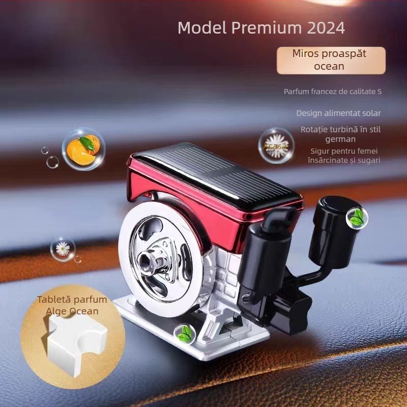 Tractor auto aromaterapie lumină solară senzor parfum de lungă durată accesorii interioare auto mașină noroc ornamente aromaterapie de înaltă calitate