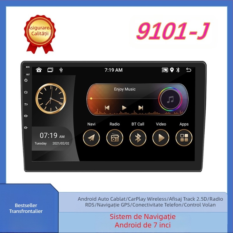 Navigație GPS auto Android de 9/10 inch, interconectare Bluetooth pentru telefoane mobile, player MP5 auto, Carplay wireless