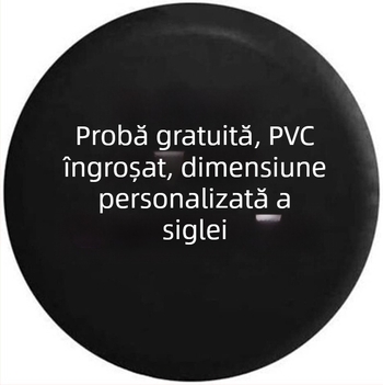 Husă de anvelopă de rezervă auto din PVC, piele, SUV, camion, vehicul off-road, RV, husă exterioară pentru anvelope, neagră pură