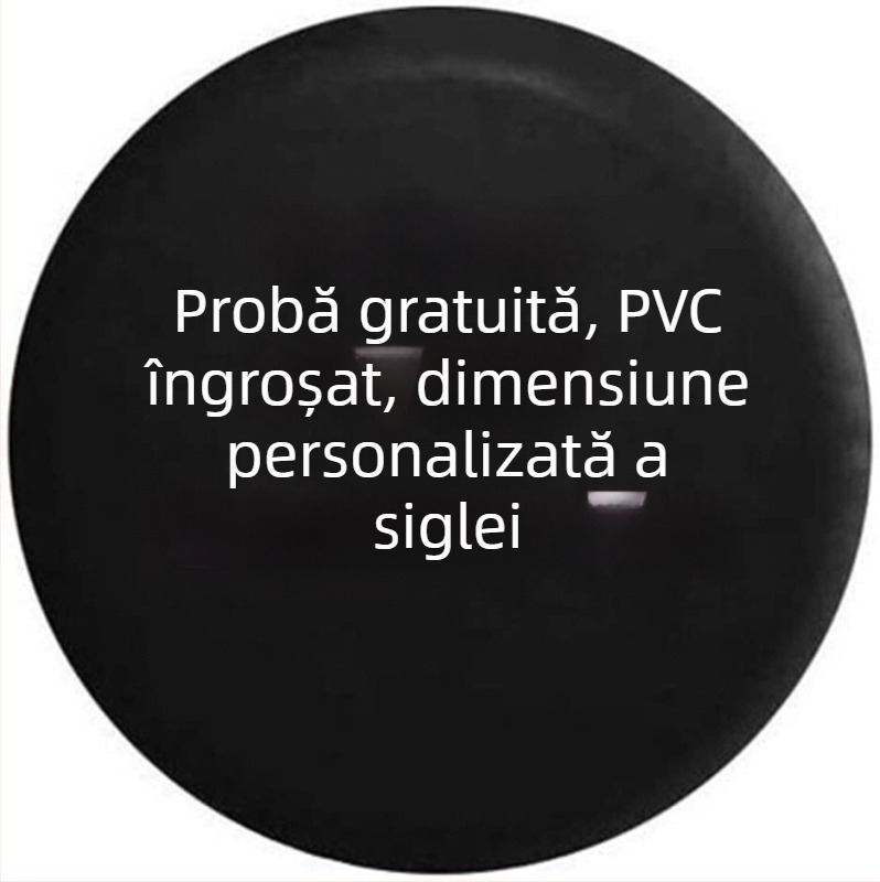 Husă de anvelopă de rezervă auto din PVC, piele, SUV, camion, vehicul off-road, RV, husă exterioară pentru anvelope, neagră pură