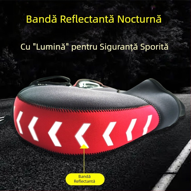 Motocicletă mâner acoperire iarnă îngroșată scufundări material rezistent la vânt mâner acoperire motocicletă mănuși calde de echitatie mâner acoperire