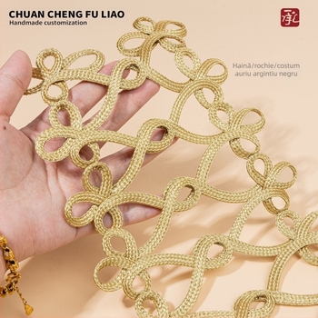 Rochie de mătase aurie cu margini decorative, costum lucrat manual, costum de dans, dantelă decorativă, auriu, negru, auriu, uniformă personalizată, scară decorativă