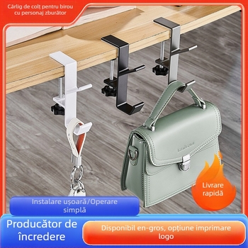 Cârlige pentru rucsacuri, en-gros, în stoc, pentru birouri de studenți, genți agățate lateral, fără adeziv, detașabile, cârlig mobil individual pentru birou