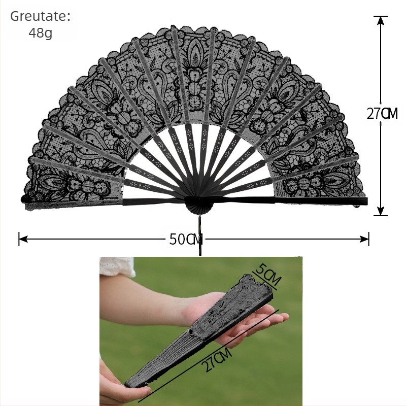 Stil european retro dantelă evantai palat gol brodat evantai dans spectacol bambus evantai nuntă studio recuzită de fotografiere