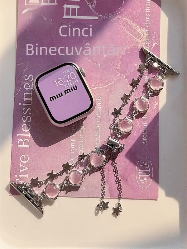 Curea brățară tip ochi de pisică, potrivită pentru Apple Watch brățară Iwatch 56789Se, curea inteligentă