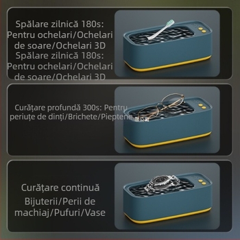 Aparat de curățare cu ultrasunete pentru biroul de acasă, ceas de bijuterii cu temporizator, aparat de curățat periuțe de dinți, tip mecanic, altele