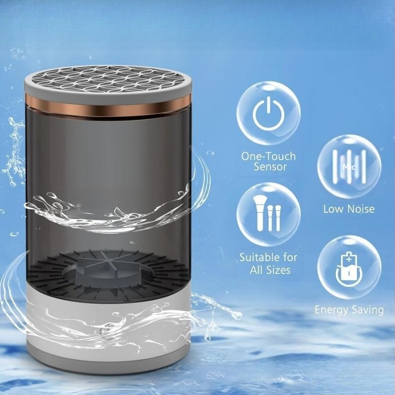 Curățător de pensule de machiaj transfrontaliere, perie de curățare electrică leneșă reîncărcabilă, instrument automat de curățare rapidă cu uscare rapidă