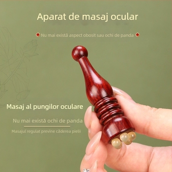 Satin Rosewood Pagoda Mic Lotus Eye Masaj Stick Corn Facial Masaj Tendon Tragere Acupunctură Instrument de îngrijire a pielii