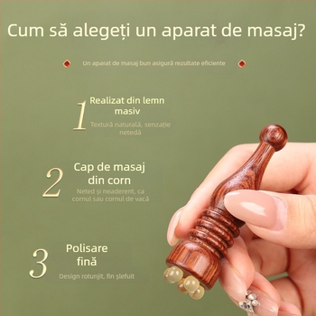 Satin Rosewood Pagoda Mic Lotus Eye Masaj Stick Corn Facial Masaj Tendon Tragere Acupunctură Instrument de îngrijire a pielii