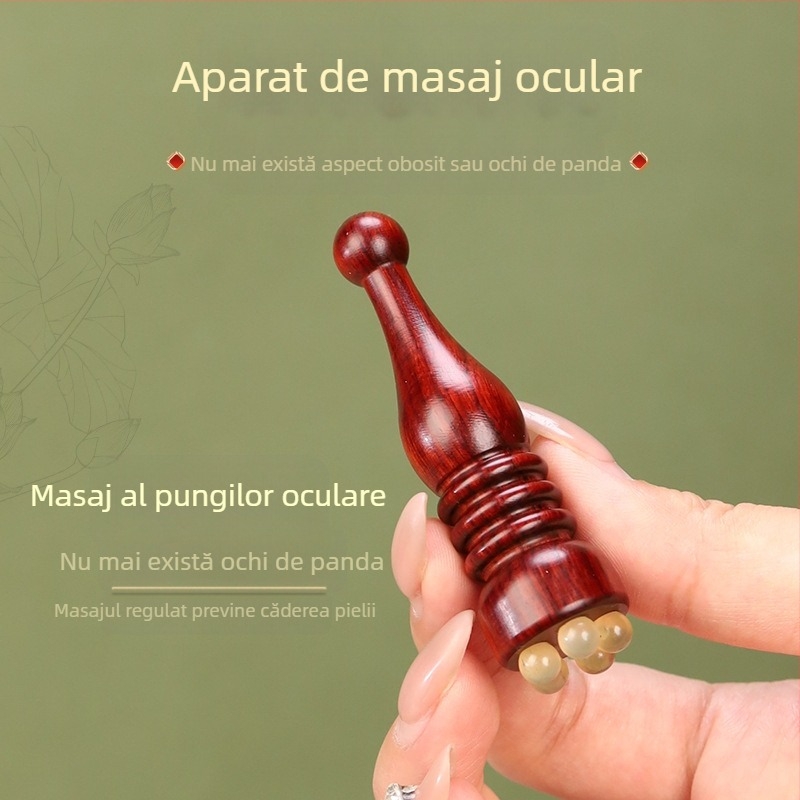 Satin Rosewood Pagoda Mic Lotus Eye Masaj Stick Corn Facial Masaj Tendon Tragere Acupunctură Instrument de îngrijire a pielii