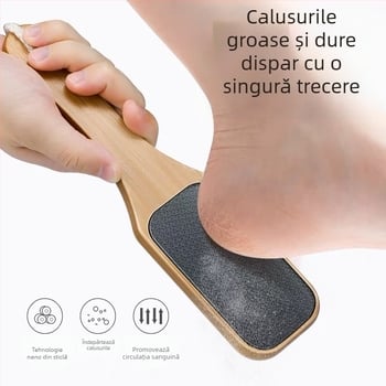 Mâner din lemn transfrontalier Nano sticlă fișier pentru picioare pentru a îndepărta bătăturile pielii moarte dispozitiv de pedichiură cuticule picior frecare piatră de șlefuit picioare