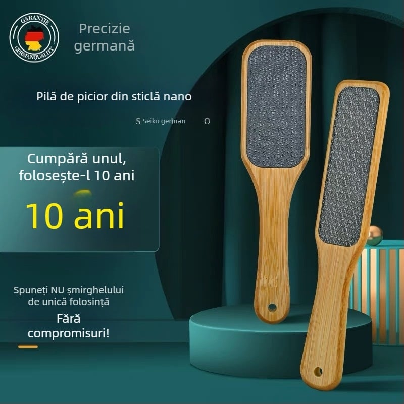 Mâner din lemn transfrontalier Nano sticlă fișier pentru picioare pentru a îndepărta bătăturile pielii moarte dispozitiv de pedichiură cuticule picior frecare piatră de șlefuit picioare