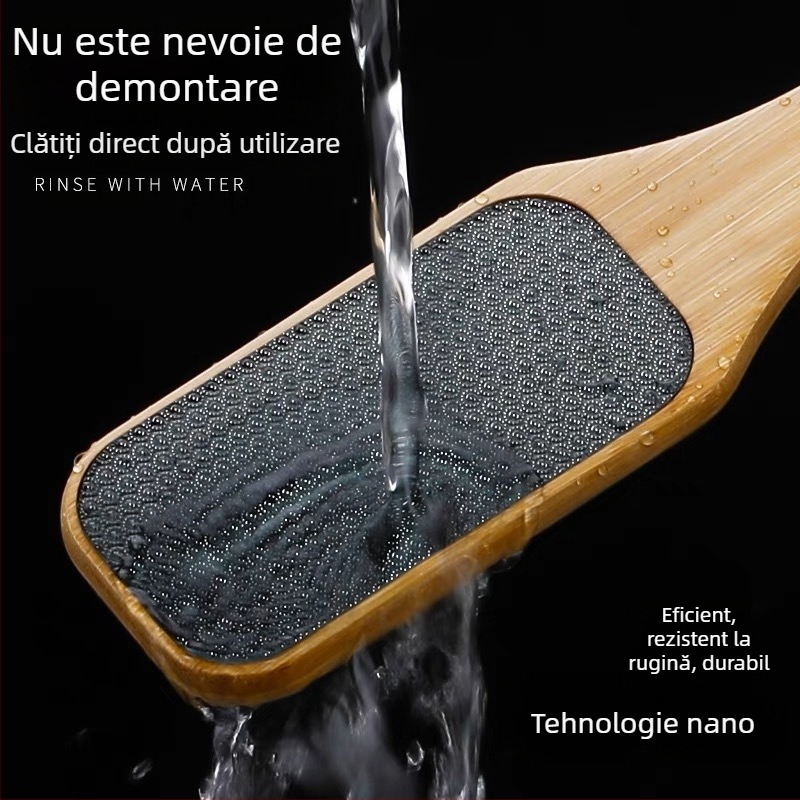 Mâner din lemn transfrontalier Nano sticlă fișier pentru picioare pentru a îndepărta bătăturile pielii moarte dispozitiv de pedichiură cuticule picior frecare piatră de șlefuit picioare