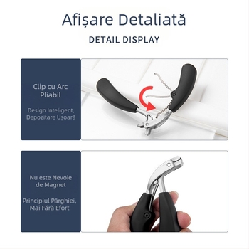 1 buc/set manichiură cuțit unghii clește cu deschidere mare din oțel inoxidabil cu cot clește de unghii cu deschidere secundară