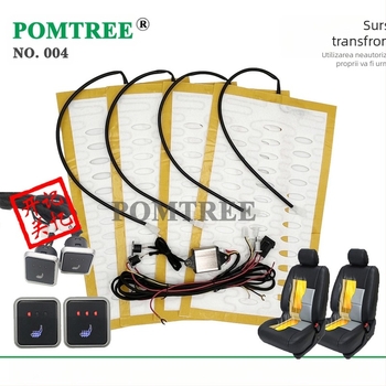 Încălzitor pentru scaun auto model neutru cu comutator de memorie mini de 12V cu trei viteze, pernă de încălzire din sârmă din aliaj de 25W