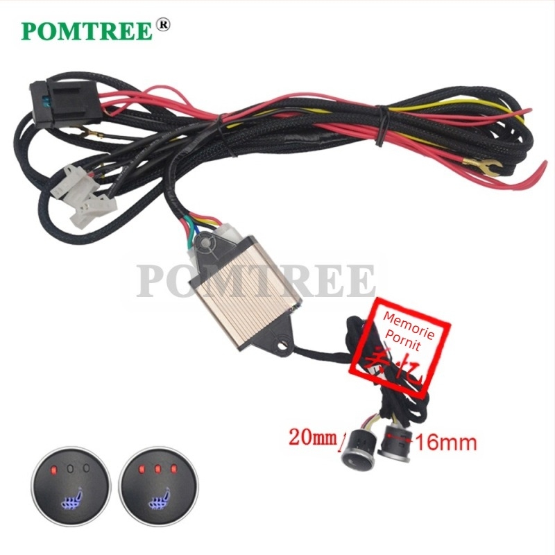 Încălzitor pentru scaun auto model neutru cu comutator de memorie mini de 12V cu trei viteze, pernă de încălzire din sârmă din aliaj de 25W