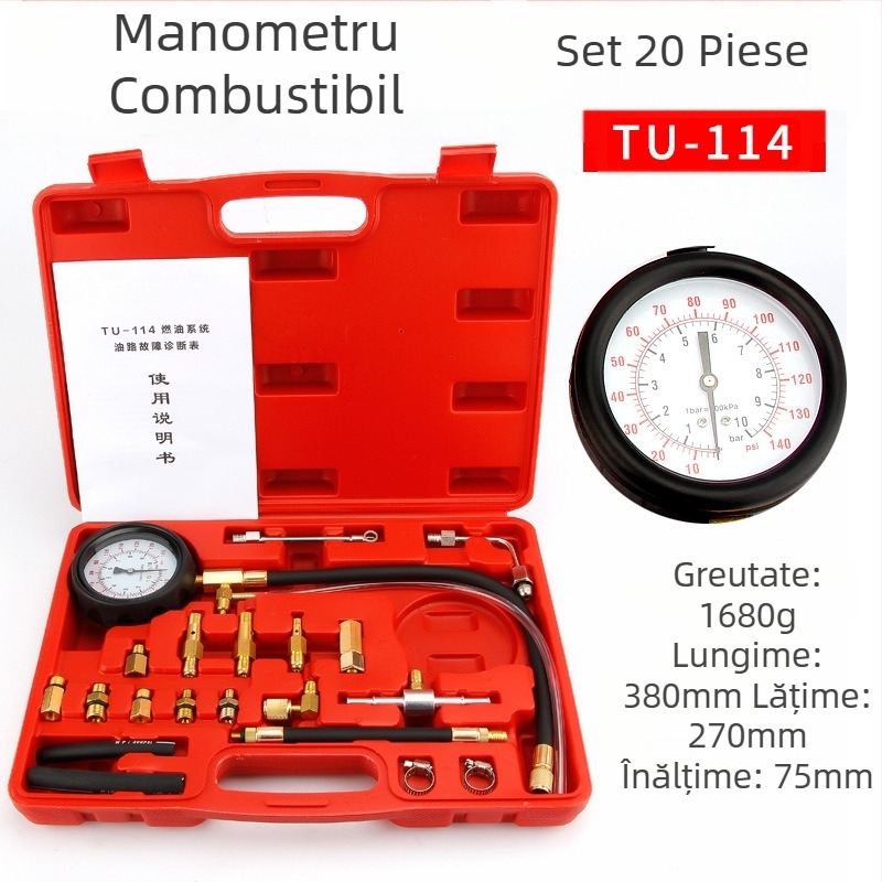 Noridun manometru de presiune a combustibilului auto manometru de presiune a benzinei instrument de detectare auto reparații auto instrument de întreținere auto