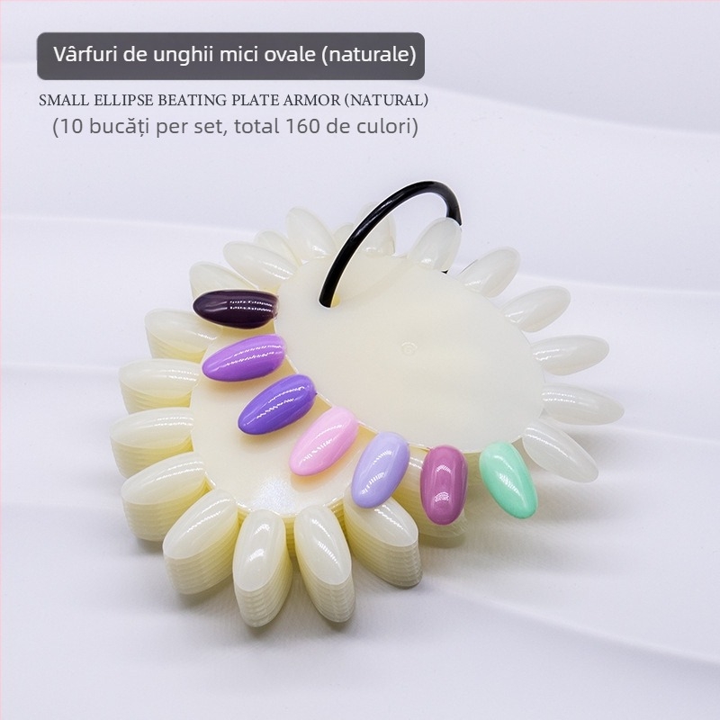 16 culori ovale mici cartelă de culori Nail Art mucegai Nail Art practică afișaj placă de lucru 16 culori Nail Art culoare placă de culori