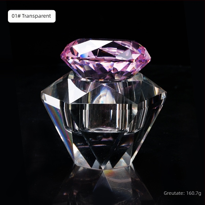 Cupă de cristal pentru unghii cu diamant de înaltă permeabilitate, rafinată, cu diamant magic, cu cristal lichid, stilou de spălare, cupă de depozitare pentru bijuterii