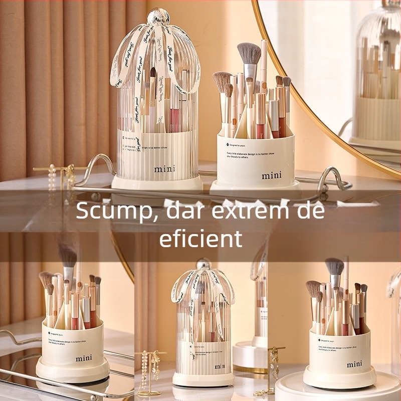 Cutie rotativă de depozitare cosmetică, cutie multi-strat pentru stilouri de sprâncene, cilindru de depozitare pentru birou, suport pentru stilouri, suport pentru ruj, raft de depozitare diverse