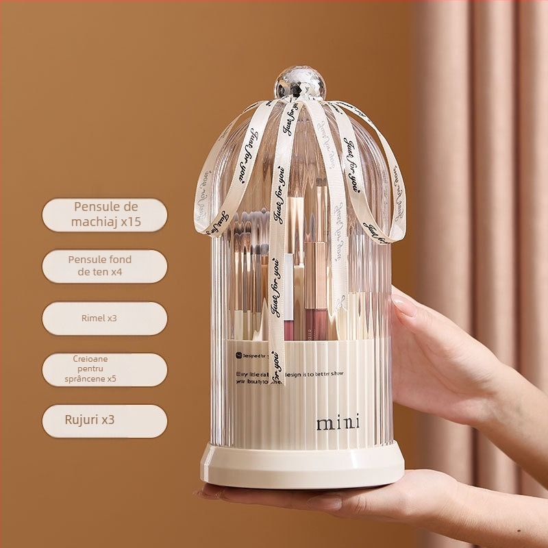 Cutie rotativă de depozitare cosmetică, cutie multi-strat pentru stilouri de sprâncene, cilindru de depozitare pentru birou, suport pentru stilouri, suport pentru ruj, raft de depozitare diverse