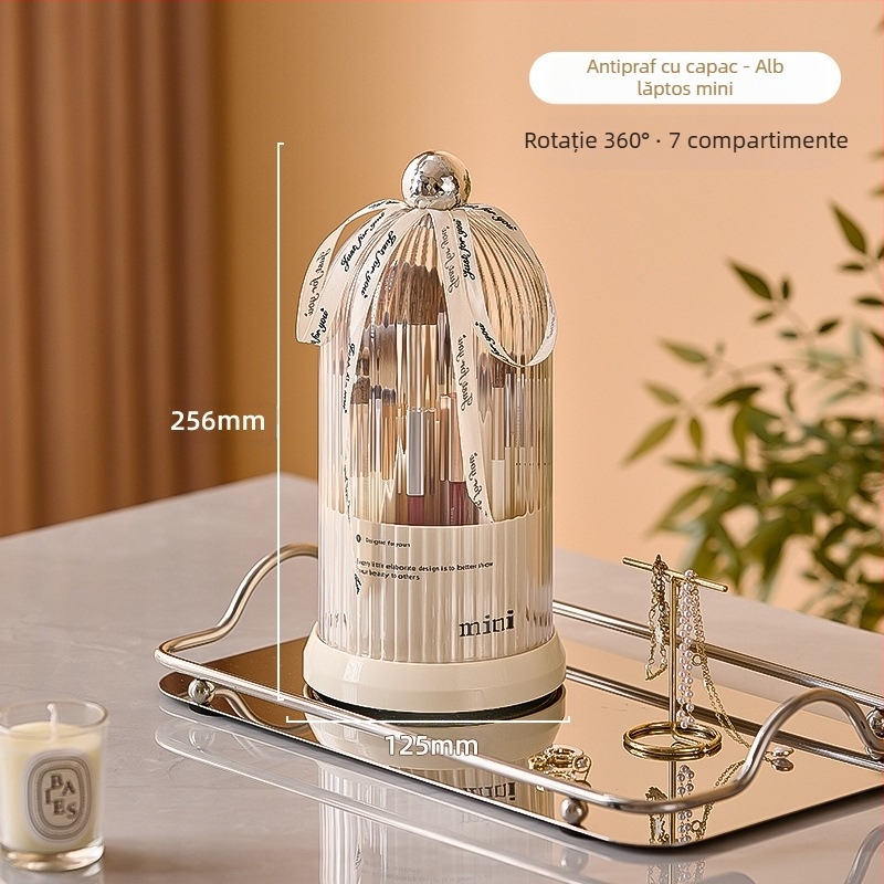 Cutie rotativă de depozitare cosmetică, cutie multi-strat pentru stilouri de sprâncene, cilindru de depozitare pentru birou, suport pentru stilouri, suport pentru ruj, raft de depozitare diverse