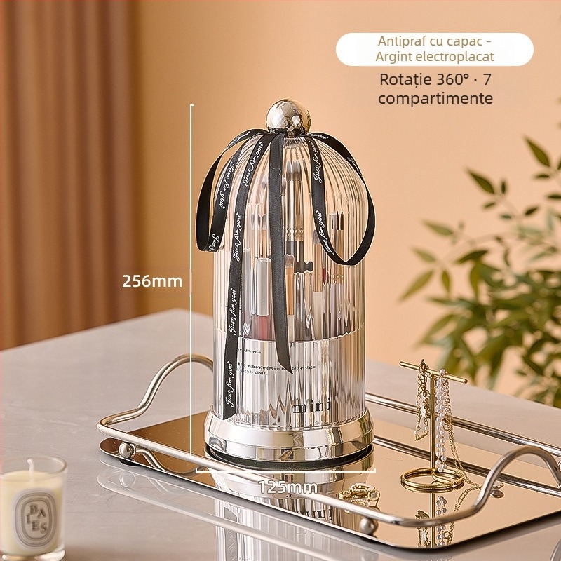 Cutie rotativă de depozitare cosmetică, cutie multi-strat pentru stilouri de sprâncene, cilindru de depozitare pentru birou, suport pentru stilouri, suport pentru ruj, raft de depozitare diverse