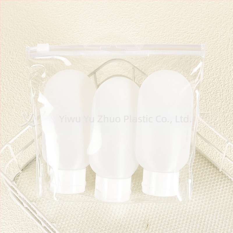 Sticlă inversată de călătorie, sticlă goală turnată prin suflare, plastic moale, 60 ml, emulsie, sub-îmbuteliere de călătorie