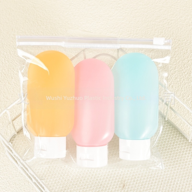 Sticlă inversată de călătorie, sticlă goală turnată prin suflare, plastic moale, 60 ml, emulsie, sub-îmbuteliere de călătorie