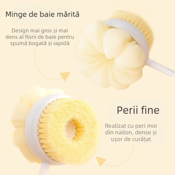 Perie de baie retractabilă, perie de baie, frecare spate, artefact, păr moale, perie de baie, frecare spate, perie de noroi, frecare spate lungă, perie de baie