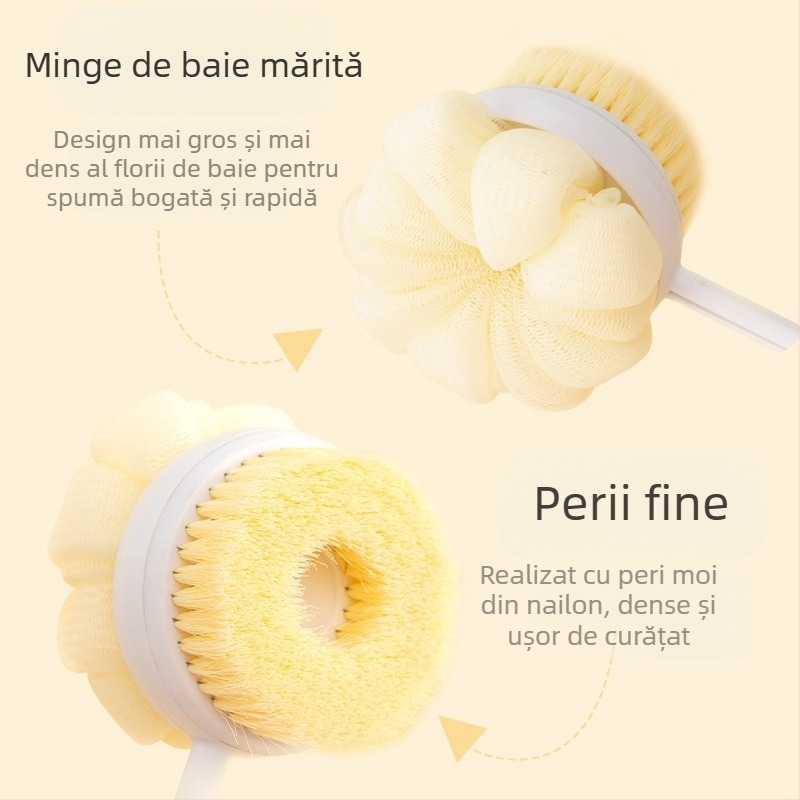 Perie de baie retractabilă, perie de baie, frecare spate, artefact, păr moale, perie de baie, frecare spate, perie de noroi, frecare spate lungă, perie de baie