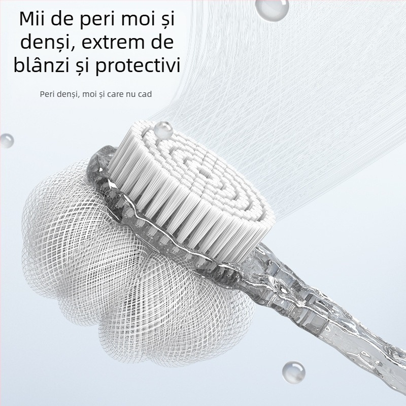 Frecarea spatelui periei de baie nu necesită o perie cu mâner lung, perie moale, perie de baie cu două fețe, noroi pentru a îndepărta cenușa, artefactul de pe spatele periei de baie