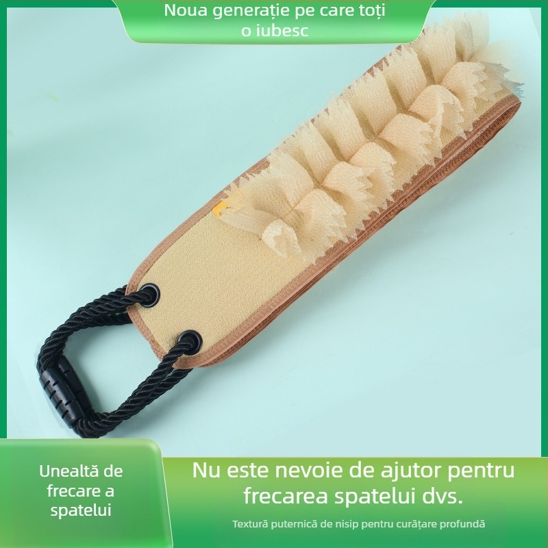 Prosop lung de frecare special pentru uz casnic, cu dublă utilizare, Rabe, perie de baie cu artefacte, perie de baie spate, floare 2 în 1, baie