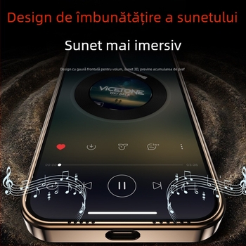 Carcasă magnetică pentru telefon cu fereastră mare, potrivită pentru iPhone 16Promax, cu aspect de piele mată Ag, care se transformă instantaneu într-o carcasă de protecție Apple 17