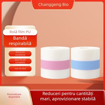 Bandă adezivă invizibilă transparentă impermeabilă din PU, bandă de baie fixă, pansament de 5 metri, pastă de film pentru tatuaj