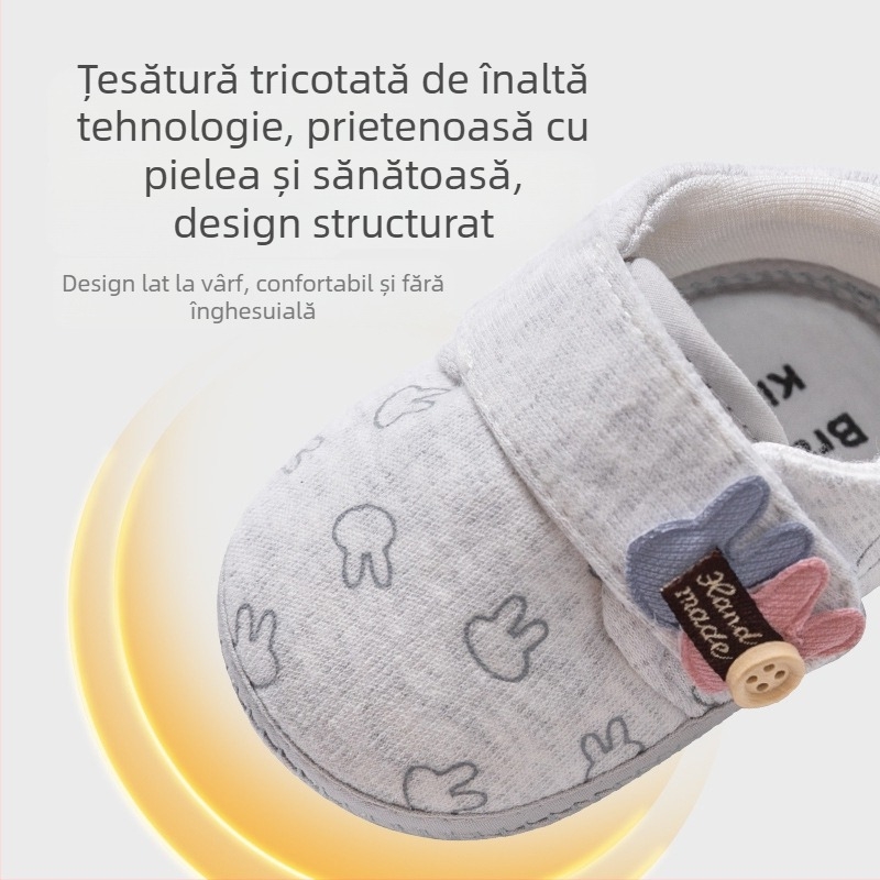 Pantofi de mers pe jos pentru nou-născuți, cu talpă moale, antiderapanți și rezistenți la uzură, model desen animat, 03--12 luni