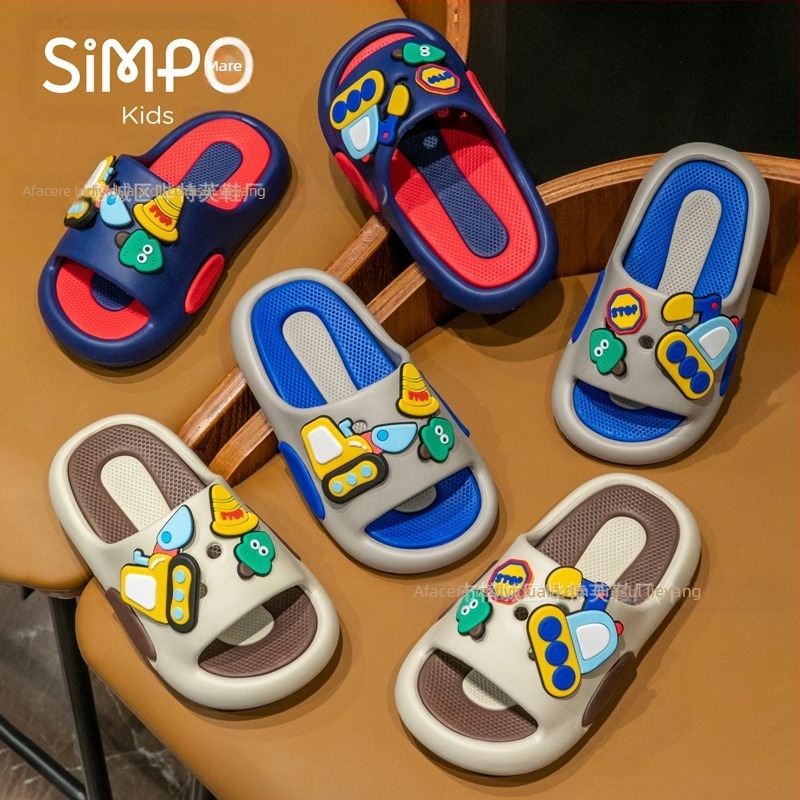 Papuci de copii cu desene animate drăguțe cu astronaut, pentru băieți și fete, de vară, pentru uz casnic, antiderapante, de mărime medie și mare, pentru copii