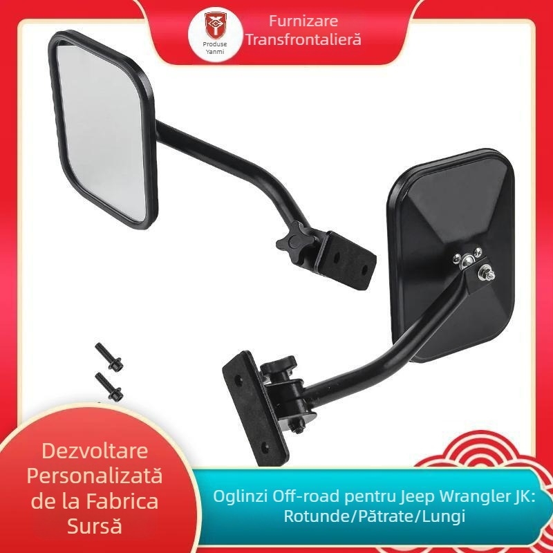 Potrivit pentru Wrangler JK, accesorii modificate, oglindă montană, oglindă RR, oglindă retrovizoare, oglindă cu montant A
