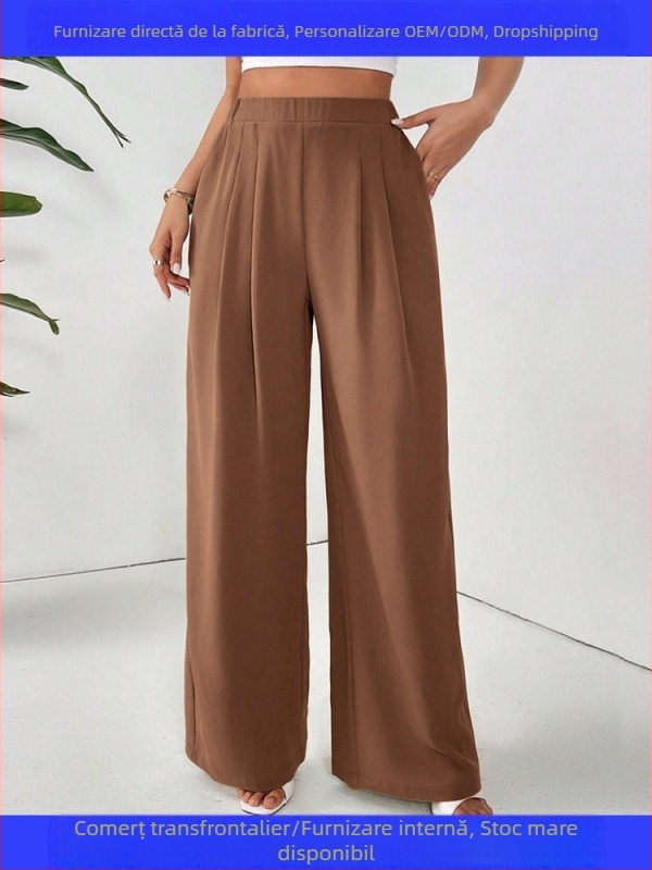 Pantaloni largi cu picior Amazon, explozii transfrontaliere europene și americane, pentru femei, modă de vară, noi, slim, sac, casual, lungi, 8087