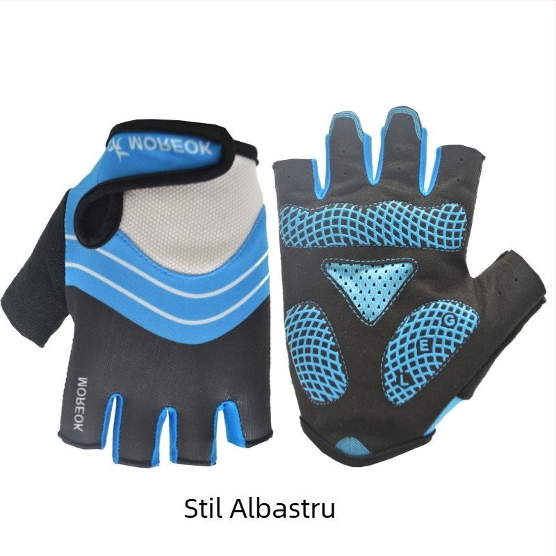 Mănuși de ciclism montan MK095, cu deget scurt, cu absorbție de șocuri, din silicon, antiderapante, pentru sporturi în aer liber, en-gros