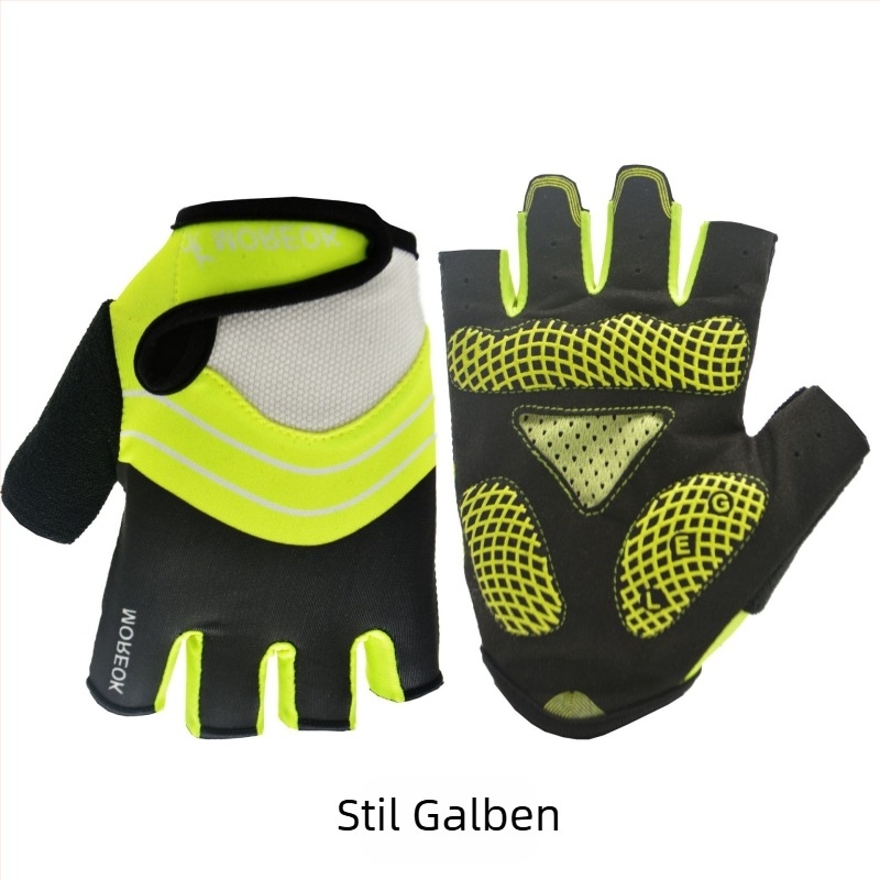 Mănuși de ciclism montan MK095, cu deget scurt, cu absorbție de șocuri, din silicon, antiderapante, pentru sporturi în aer liber, en-gros